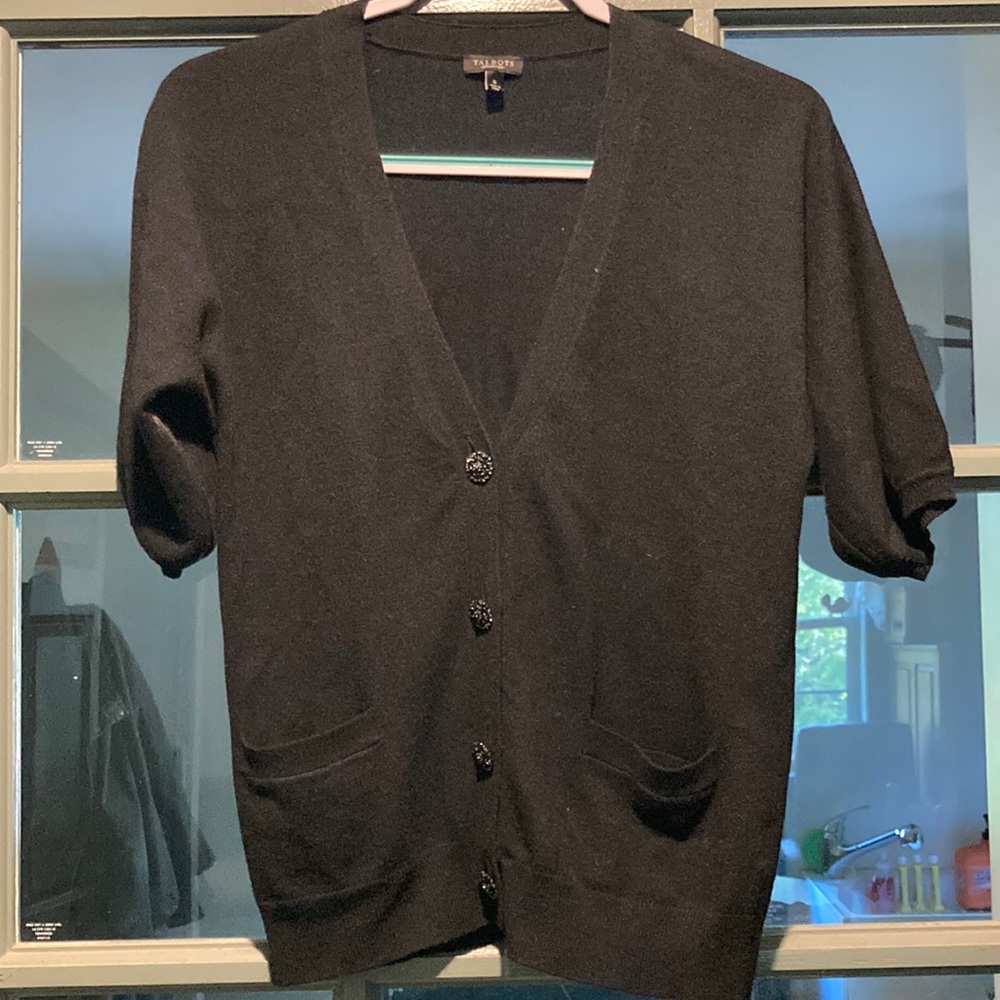 Talbots Women’s Black 3/4 Length Sleeved Cardigan (size S)